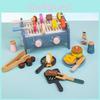 Wooden Simulation Barbecue Rack Cooking Family Interactive Children Toy Set For Interactive Parent Child Fun