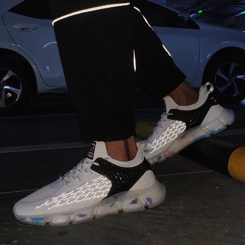Fish scale reflective trend male shoes casual sports mesh running shoes Men Casual Shoes Tenis Masculino Adulto Sapato Masculino