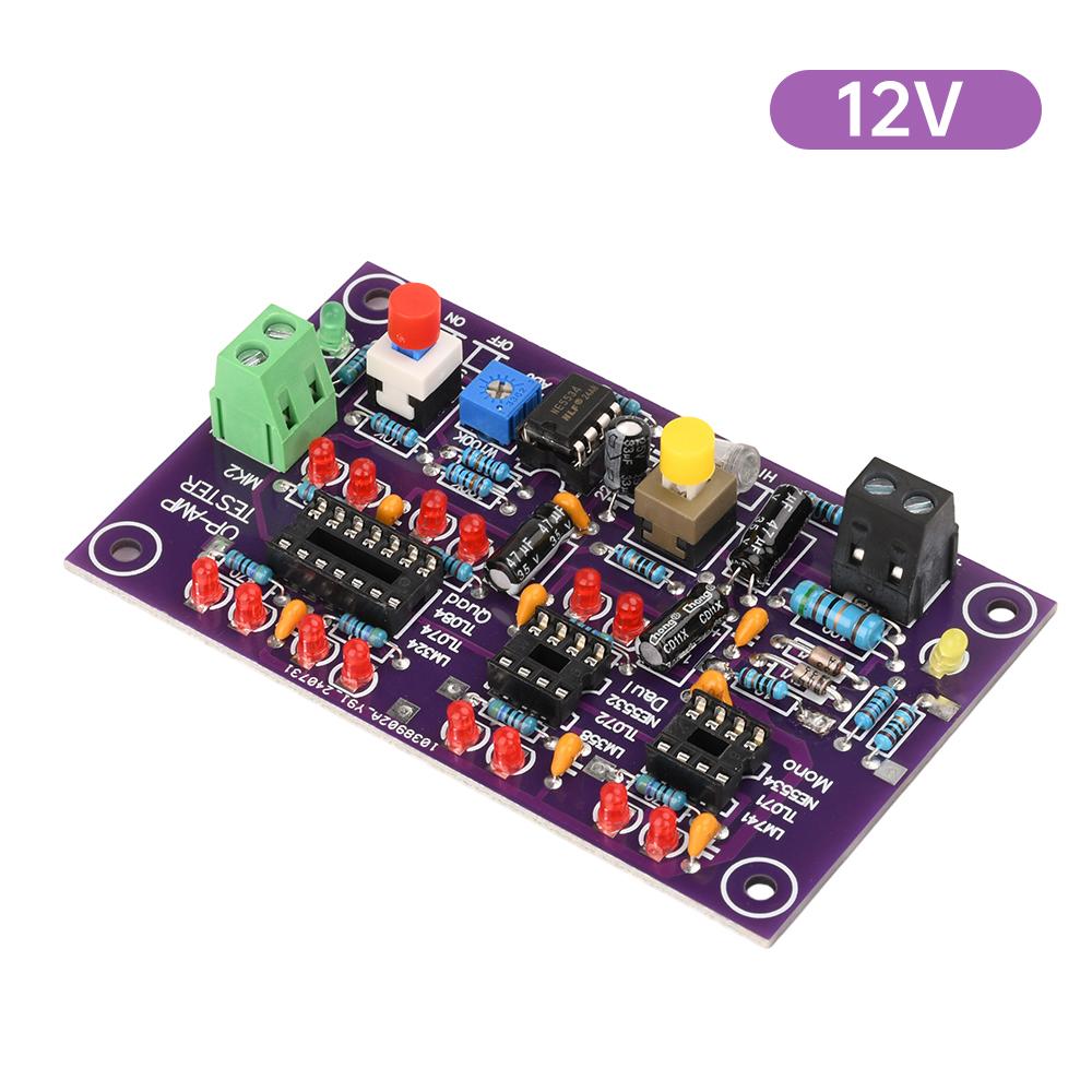 DC 12V T2 Operational Amplifier OP AMP Tester With LED Indicator Light For Mono Dual Quad High Speed Low Speed Differentiation