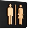 NEW Modern Restroom Sign Self-Adhesive Acrylic Bathroom Signage Gender Neutral Toilet Sign For Business Home Hotel