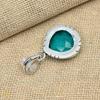 Indicolit Tourmaline Ädelsten 925 Sterling Silver Handgjorda smycken Fancy hänge