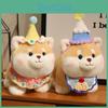 Hat Birthday Cute And Cartoon Pattern Knitted Scarf Shiba Inu Cartoon Toy Plush