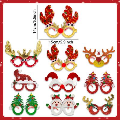 Christmas Decorative Glasses Halloween Adult Children Christmas Gifts Holiday Supplies Holiday Party Glasses Frames