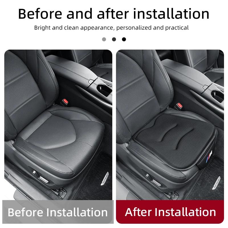 Car Sticker 2025 Hot Car Luxury Ice Silk Cushion Storage Bag Breathable Seat Cover Car Accessories For BMW E46 E90 E60 F10 E39 F