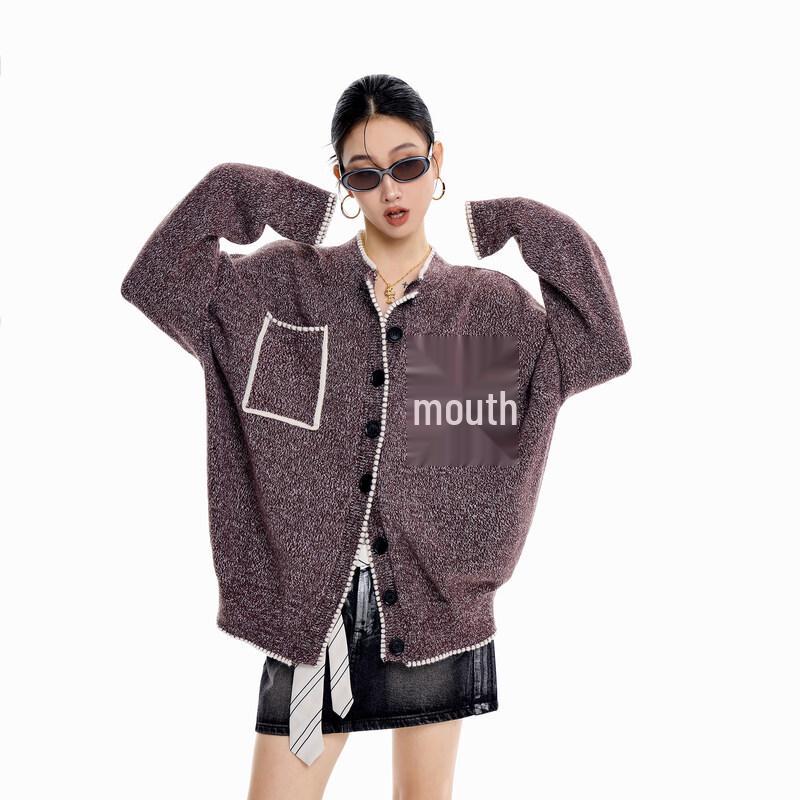 Женский вязаный кардиган ICH MODE в винтажном стиле с длинным рукавом M