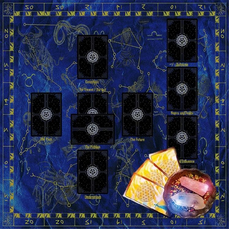 Lesekarten Astrologie Tischdecke Tarots Divinationen Tischdecke Altartuch Divinations Brettspiel Zubehör