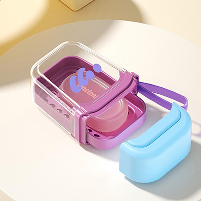 Dopamine Type Travel Soap Box (lid Sealed) - Double-layer Drainage, Portable and Practical, Very Suitable for Storing Travel Soa