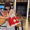 Polka Dot Red Apple Shoulder Tote: Women's Large, Sweet, Cute Handbag