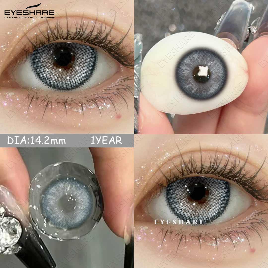 

Eyeshare Цветные контактные линзы 14,2 мм, фиолетовые контактные линзы, зеленые модные цветные линзы, коричневые натуральные мягкие линзы для глаз, 1 пара
