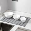 Diatomite Dish Drying Mat Quick Dry Kitchen Drying Pad Bath Mat Cup Drain Pad  Vegetable