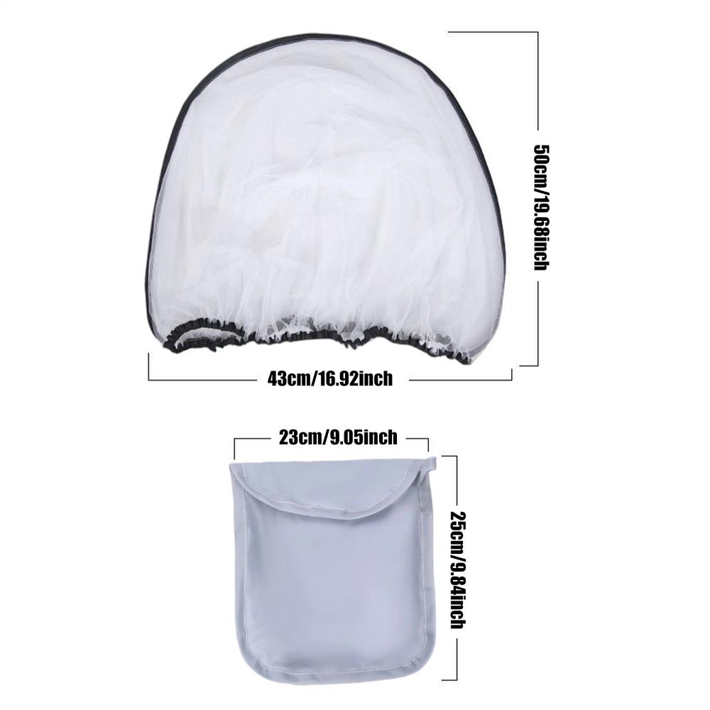 

Baby Stroller Fly Net Toddler Stroller Fly Net Cover Elastic Wide Fit Fine Mesh Breathable Barrier for Picnic Bassinets Travel белый