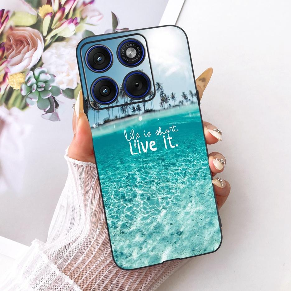 For Motorola Edge 70 Case XT2601-2 Cute Cat Peacock Painted Cover Soft Silicone Case For Motorola Edge 70 Fusion Edge70 5G Shell