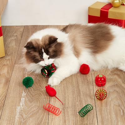 5/8/9pcs Christmas Pet Mouse Toy Supplies Catnip Mouse Catgrass Cat Pick-me-up Toy Cat Toy Cats Cat Toys Interactive Pet Toys