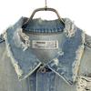 LEGENDA Floral Damage processing Denim Jacket M jeans Men's Used
