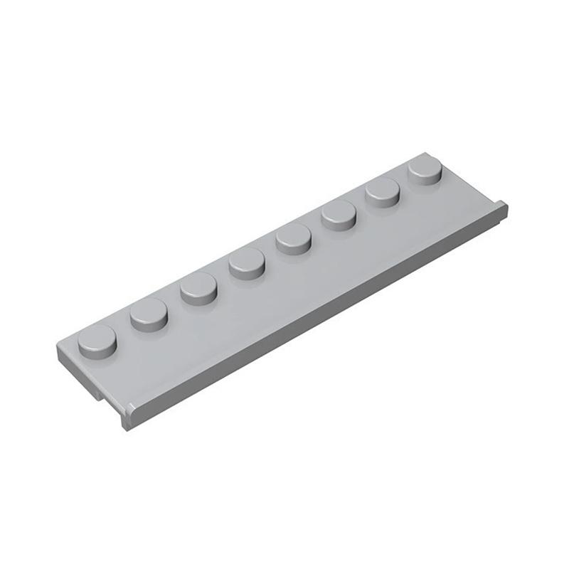 

10pcs MOC Assembles Particles 30586 Plate Modified 2 x 8 with Door Rail Building Blocks Kids DIY Educational High-Tech Spare Toy 10pcs світло-сірий колір
