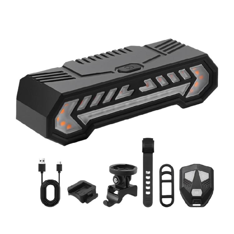 

High Visibilities Bikes Tail Light Cycling Rear Light With Ground Projection Function And Strong ABS Silicone Materials 1