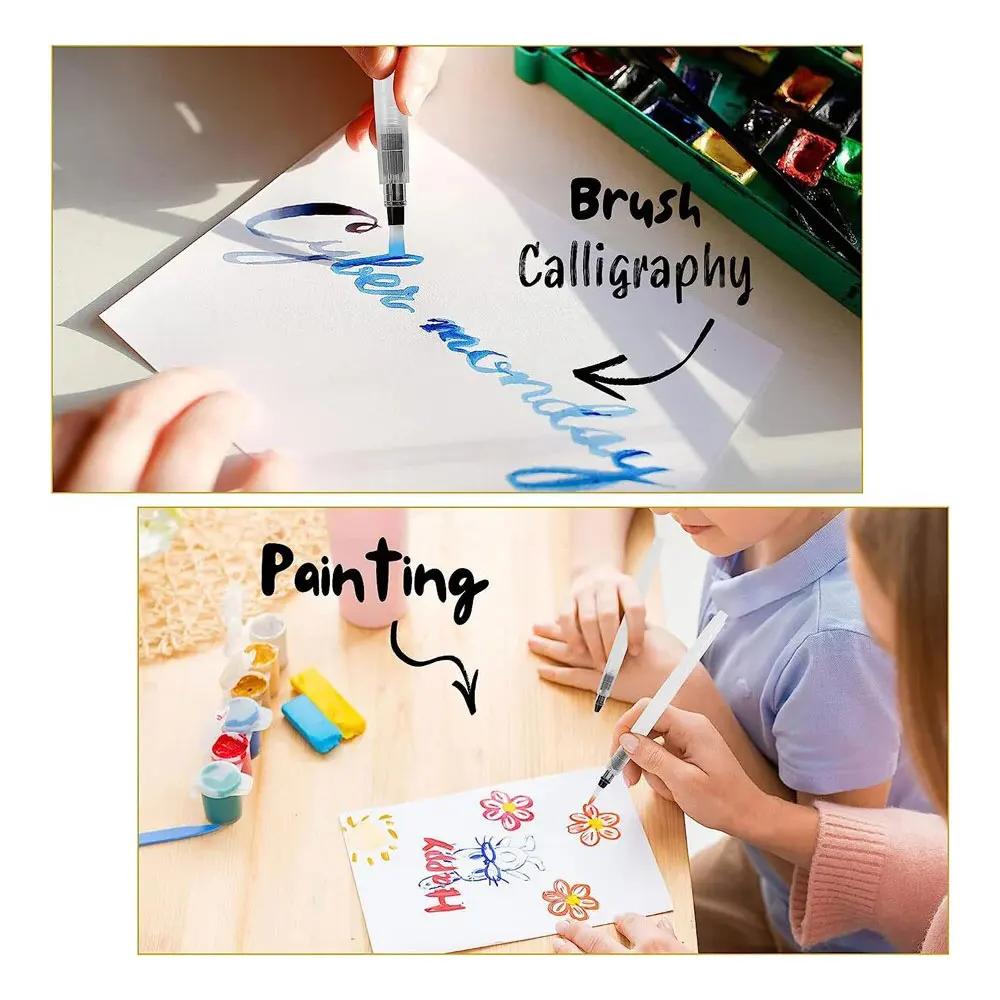 7pcs Watercolor Brush Pens Refillable Watercolor Brush Pens Water Paint Brushes For Watercolor Painting
