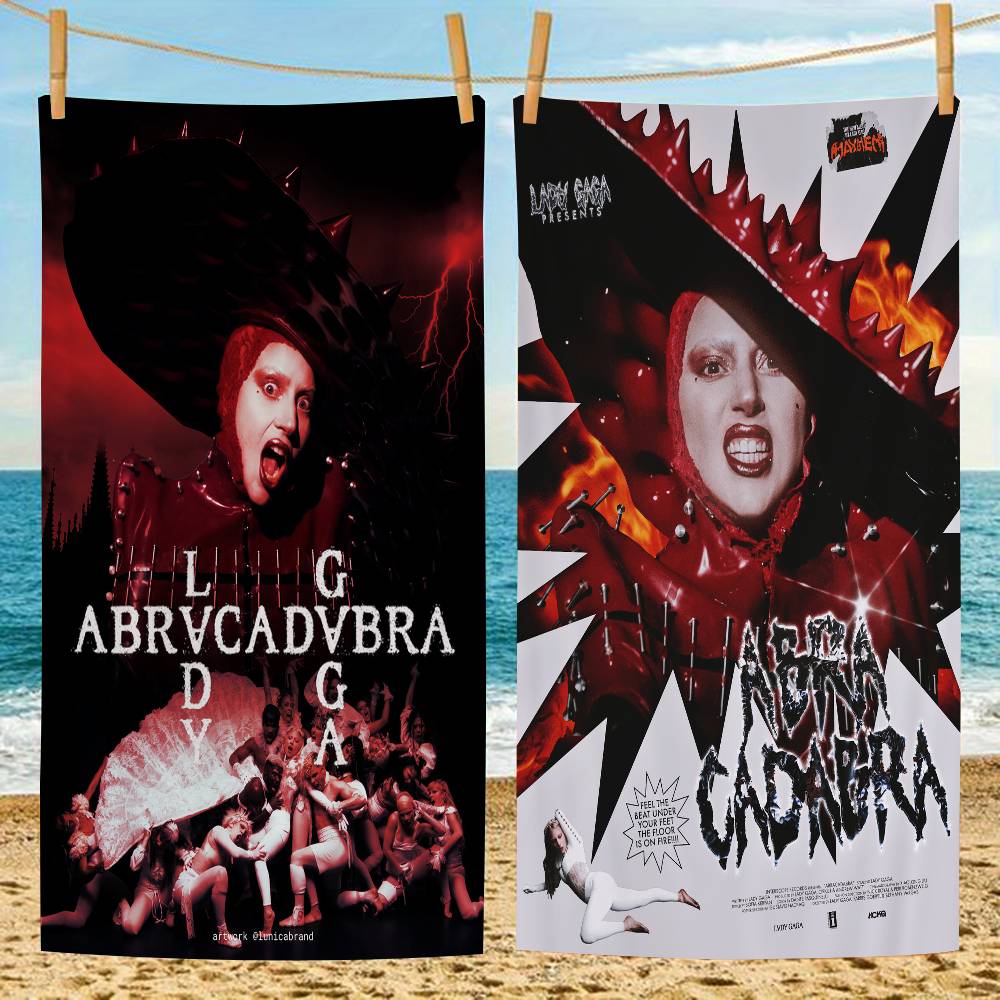 Lady G-Gaga Singer Big Microfiber Beach Towels Quick Dry Towel Sand Beach Towels Pool Towel for Travel Swim Pool Yoga