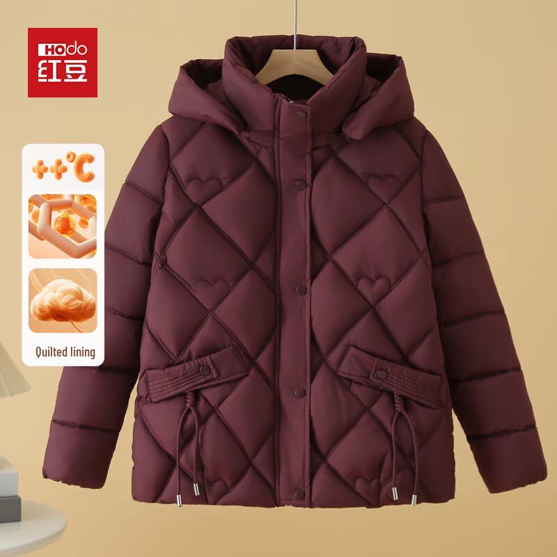 Hodo Women's Short Hooded Padded Jacket