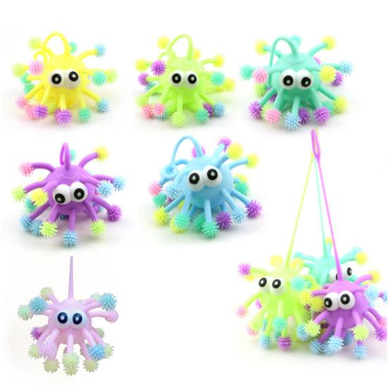 

Светящийся шарик с большими глазами, игрушка, светящийся мультяшный снежинка, эластичный шар, мяч для снятия тревоги, TPR, игрушка для декомпрессии стресса