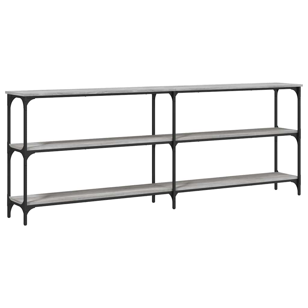 Console Table Grey Sonoma 200x29x75 cm Particleboard