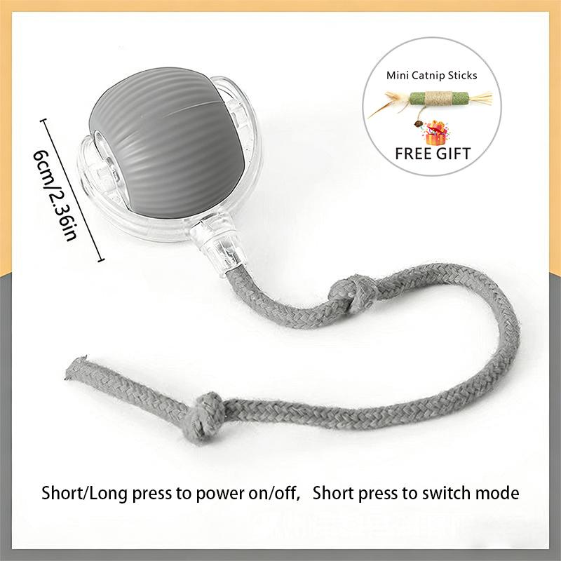 USB dobíjecí interaktivní hračky pro kočky, míčky pro mazlíčky, chytrý automatický elektrický kutálející se míček pro koťata, škrabadla na ocas s kočičí mátou, dárky
