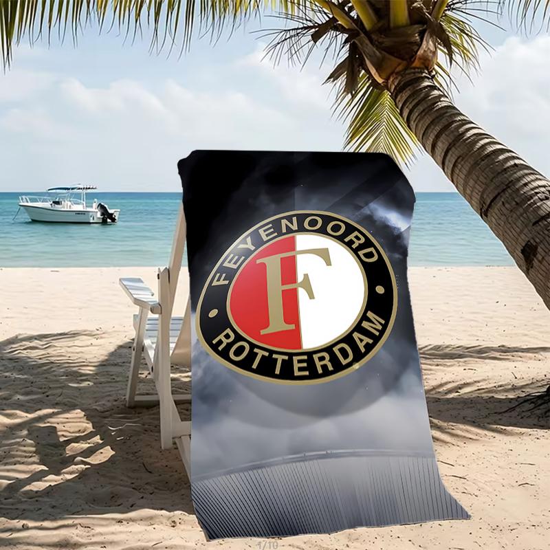 Beach Towel with Feyenoord Rotterdam logo Pattern - soft,absorbent,machine washable Lightweight&Modern,swimming,Travel Essentials