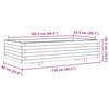 Planter Box White 110x60x26.5 cm Solid Pine Wood