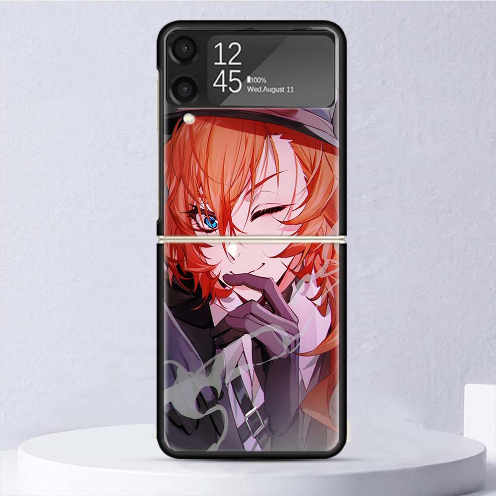 Bungo Stray Dogs Nakahara Chuuya Shockproof Case For Samsung Galaxy Z Flip 7 6 5 4 3 5G Phone Cover Z Flip3 Flip4 Flip5 Flip6 Fl