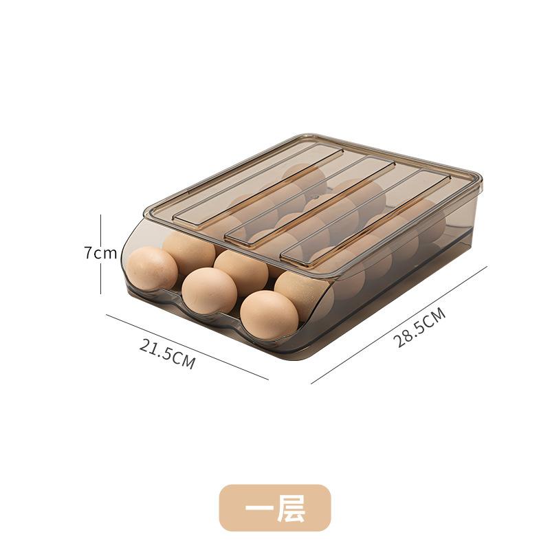 Refrigerator Egg Freshness Preservation Storage Box Creative Household Kitchen Food Sorting Rack Rolling Drawer Style Egg Boxes