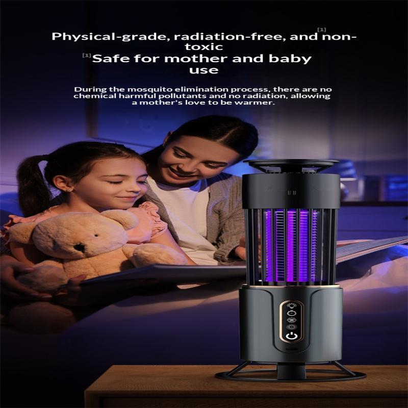 2-In-1 Mosquito Killer Lamp Anti-Mosquito Lamp Electronic Mosquito Zapper Rechargeable Mosquito Repellent 3-Level Timing Mode