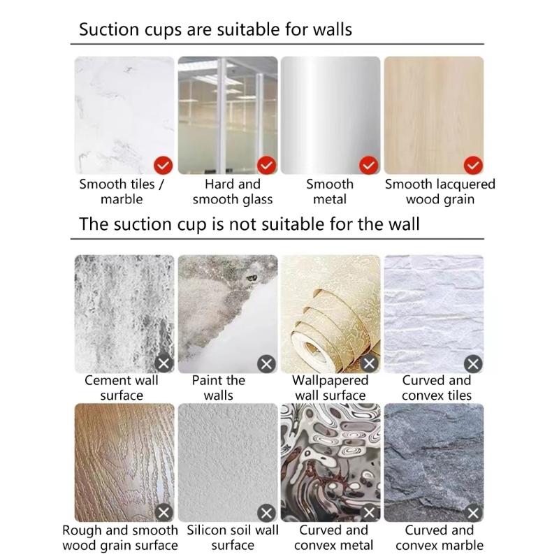 Powerful Suction Cup Glass Door Handle Reusable Waterproof Bathroom Grab Removable Door Handle Easy To Install