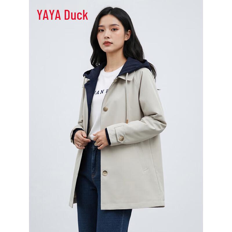 Yaya 2025 Women's Warm Hooded Down Jacket Windbreaker