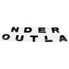 Car 3D ABS Letters Logo Decals Sticker For Mitsubishi OUTLANDER 2023 2024 Car Front Head Hood Alphabet Emblem Badge Stickers UN1