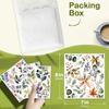 6PCS Leaves Flowers Print Swedish Dishcloths Eco-Friendly Kitchen Rags Absorbent Dish Towels Reusable Washable Cleaning Cloths
