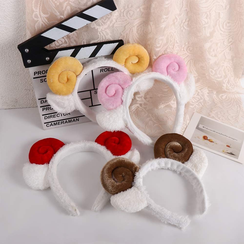 Cute Wash Face Cartoon Sheep Ear Hair Accessories Hair Hoop Plush Lamb Headband