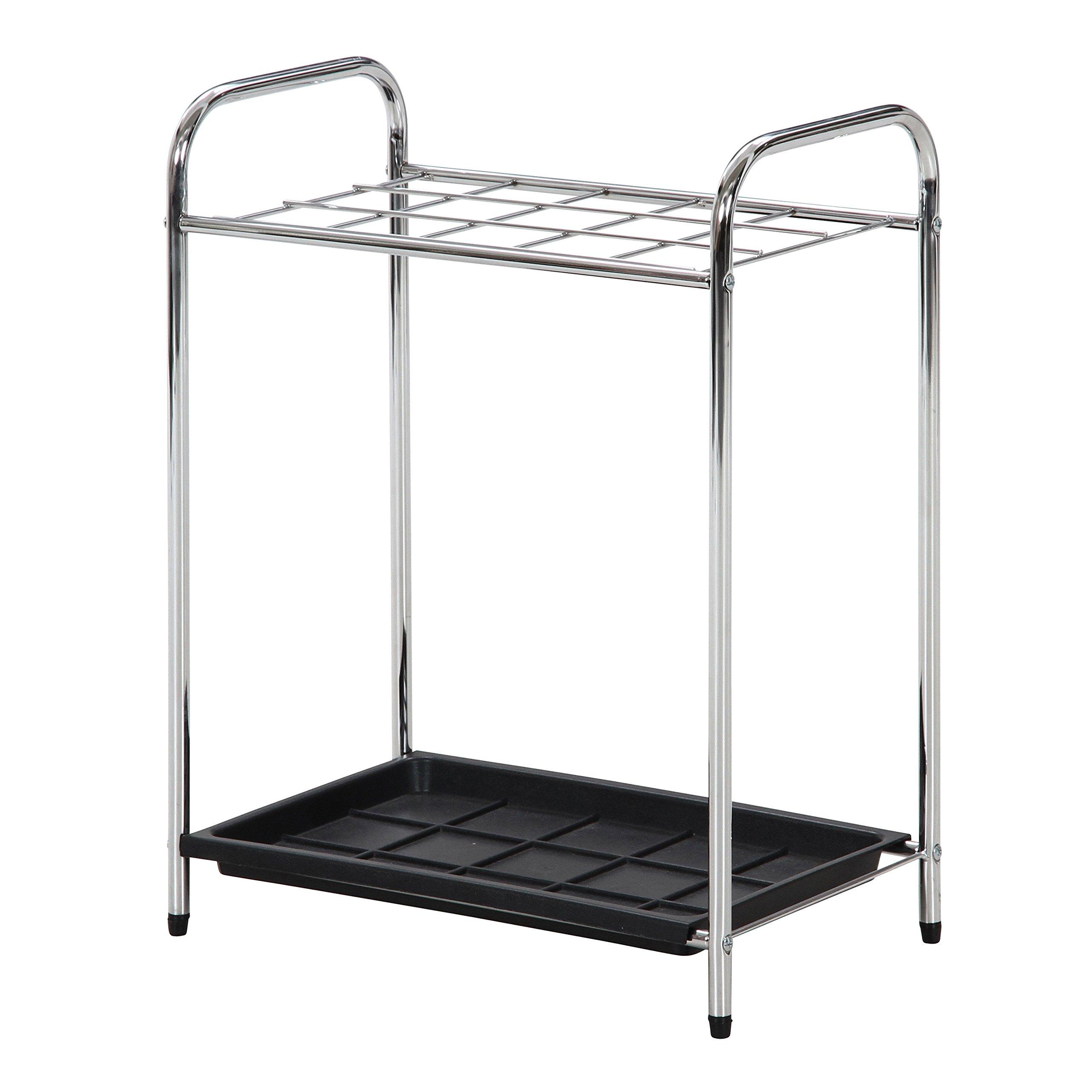 

Подставка для зонтов Fujiboeki, вмещает 15 зонтов, 47,5 см шириной x 28,5 см глубиной x 62 см высотой, хром, требуется сборка, номер продукта: 95710