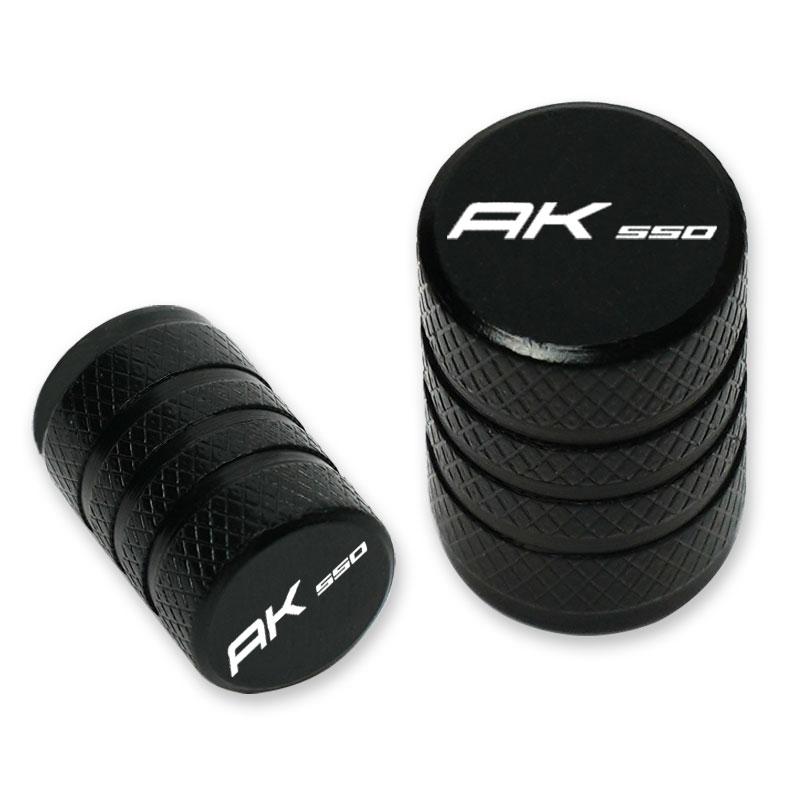 2pcs Motorcycle Parts Logo "AK550" Airtight Covers CNC Aluminum Wheel Tire Valve Stem Caps  For KYMCO AK550 AK 550 2020 2021