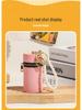 Mini Cross-border PU Bucket Bag: Portable, Stylish Make-up Organizer with DIY Pendant