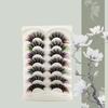 Cross-Border 3D Fluffy Atmosphere False Eyelashes - 7 Pairs of Mixed Colored Makeup for Outer Corner