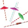 Hawaiian Party Set: 3D Honeycomb Fruit Straws, Umbrella Picks, Pineapple & Watermelon Decorations
