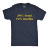 Mens 30% Stud 70% Muffin T Shirt Funny Dating Relationship Graphic Novelty Tee
