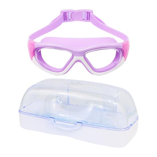 

Kids Swim Goggles Adjustable Soft Silicone Clear View Pool Goggles for Sandbeach фиолетовый