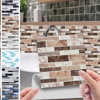 Nieuwe Waterdichte Marmeren Rotskristal Tegelstickers Zelfklevend Slijtvast Vloerstickers Huis Keuken Decoratie