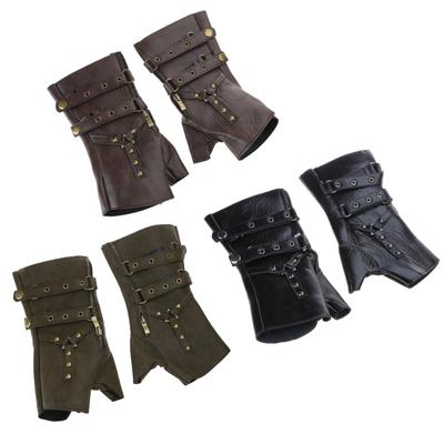 Steampunk Fingerless Gloves Cosplay Custume Medieval Vintage Boxing Gloves