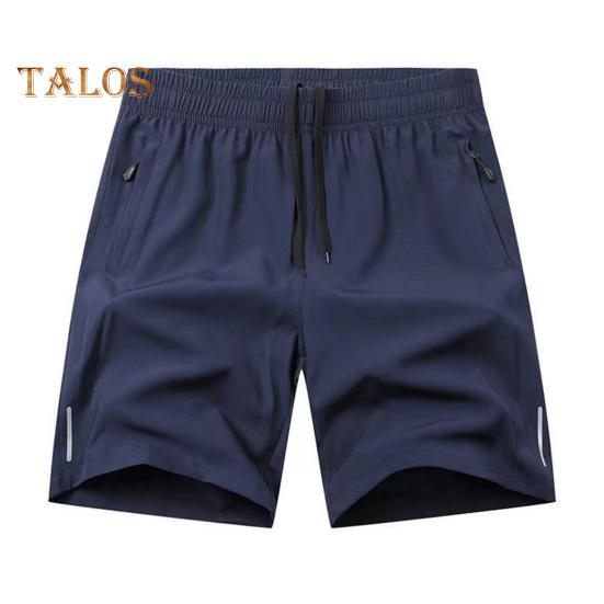 

Мужские пляжные шорты с эластичной резинкой на талии, быстросохнущие, повседневные короткие брюки с укрепленными карманами, уличная одежда 4XL синий