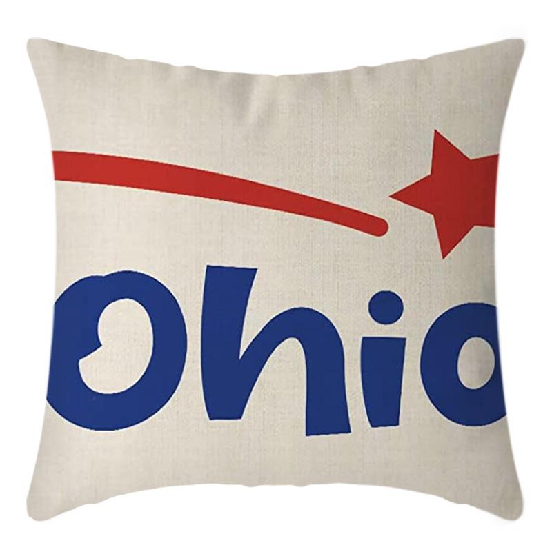 Independence Day Pillow Case Flag Print Home Living Room Bedside Decoration Pillow Cushion Pillow Case
