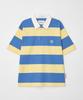 DTHIRTYONE Striped Short-Sleeve Rugby Shirt (Sky Blue)