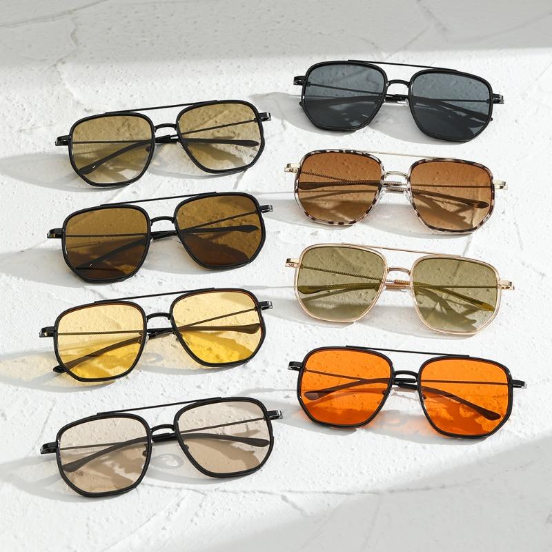 Neue quadratische Sonnenbrille Retro-Sonnenbrille zum Fahren Mode Doppelsteg Sonnenschutzbrille für Damen Herren Lentes De Sol Hombre