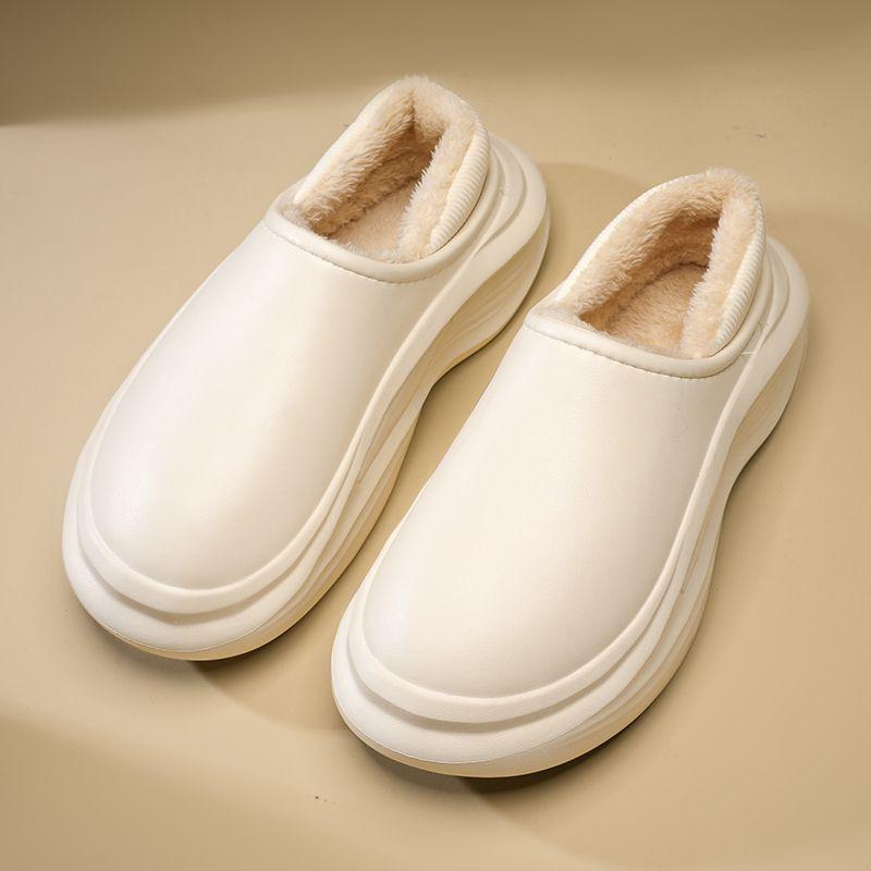 

Зимние тапочки зимние водонепроницаемые и нескользящие домашние комнатные вельветовые теплые хлопковые туфли на пятке 44-45